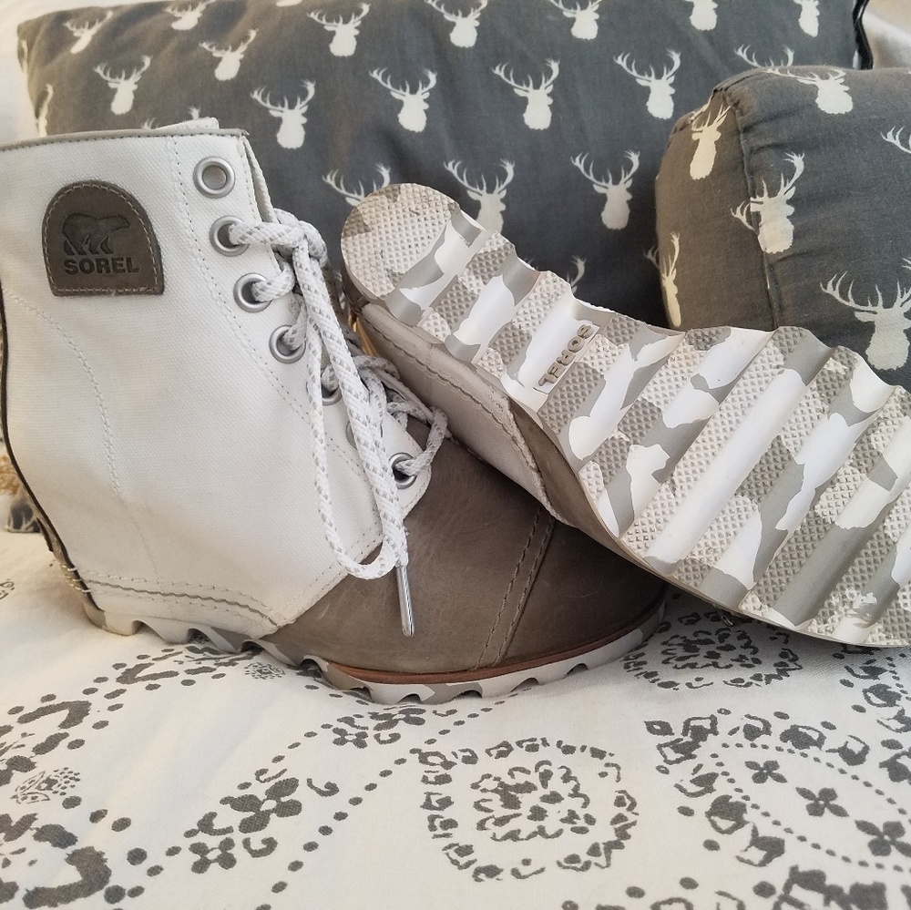 Sorel 1964 Premium Wedge Bootie in Sea Salt